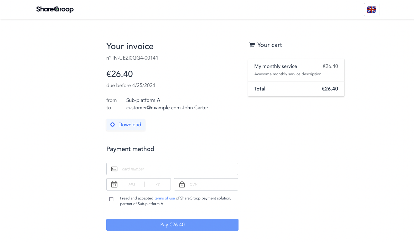 ux invoice